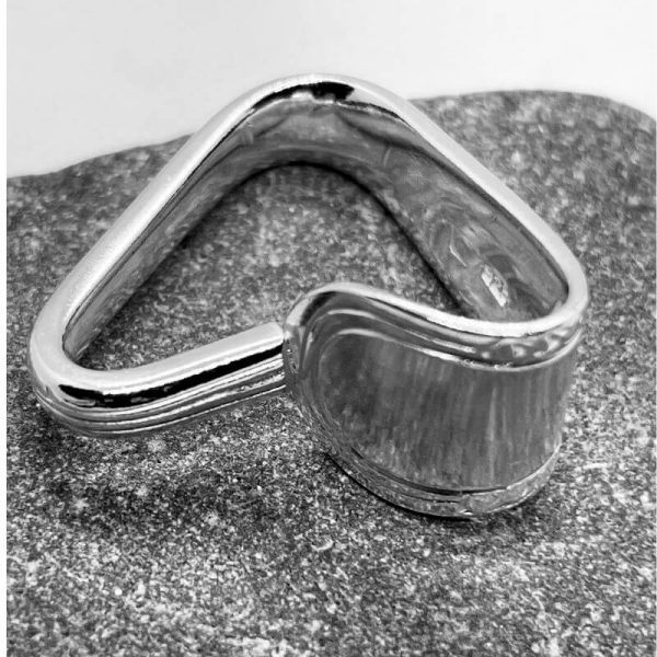 Heart Pendant made from line detail spoon handle