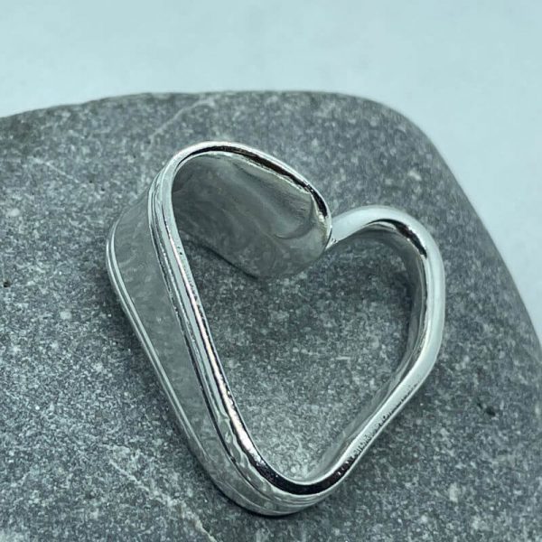 Heart Pendant made from line detail spoon handle - Image 5