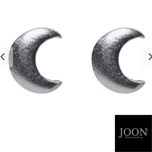 Sterling Silver moon Stud Earrings