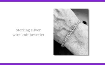 Sterling silver wire knit bracelet